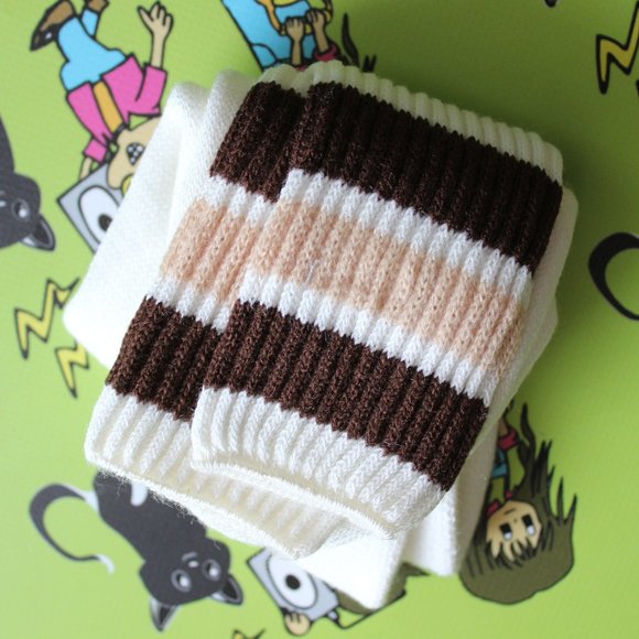 🧦 Vintage Made in Canada Socks 🧦 Brown/Beige - Picture 4 of 7